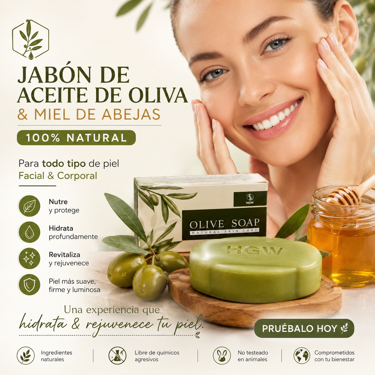 Jabón Aceite de Oliva & Miel